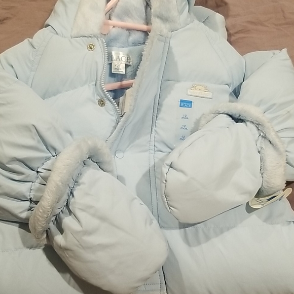 childrens place snow suit, baby blue - Picture 1 of 7
